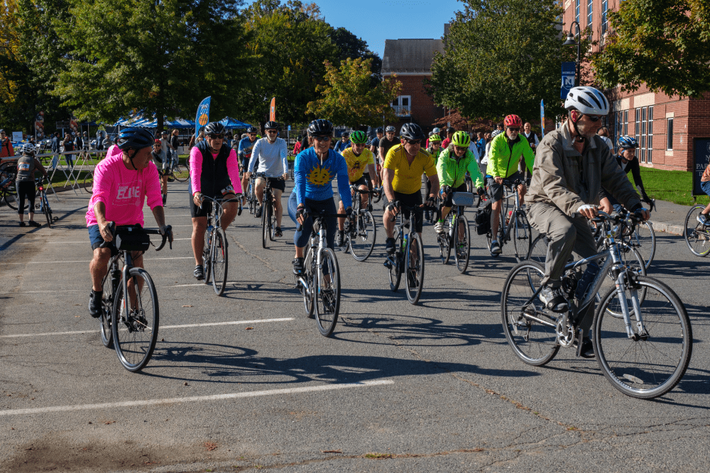 Bicyclists in the Ride for Food