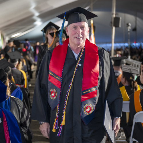 Veteran at MassBay Commencement 2026