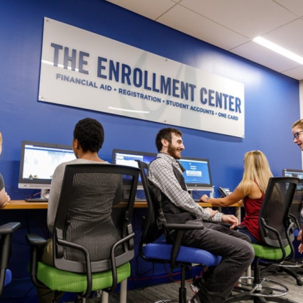 MassBay Students at the Enrollment Center